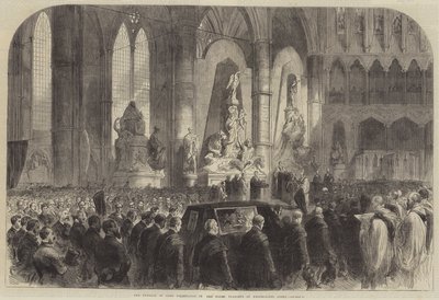 El Funeral de Lord Palmerston en el Transepto Norte de la Abadía de Westminster de Sir John Charles Robinson